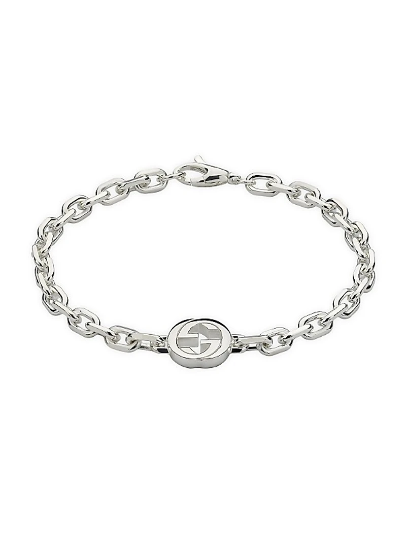 Interlocking G Sterling Silver Bracelet
