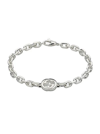 Interlocking G Sterling Silver Bracelet