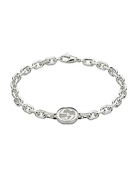 Interlocking G Sterling Silver Bracelet