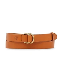 Leather Double D-Ring Buckle Belt