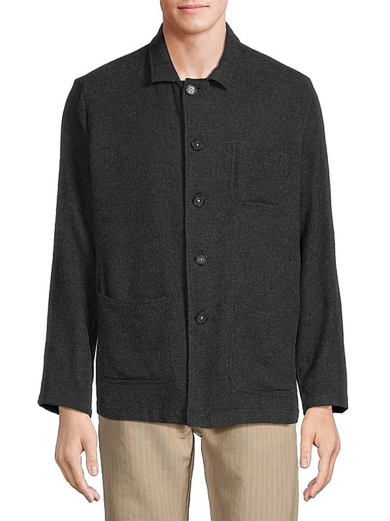 Florida Wool-Silk Shirt Jacket