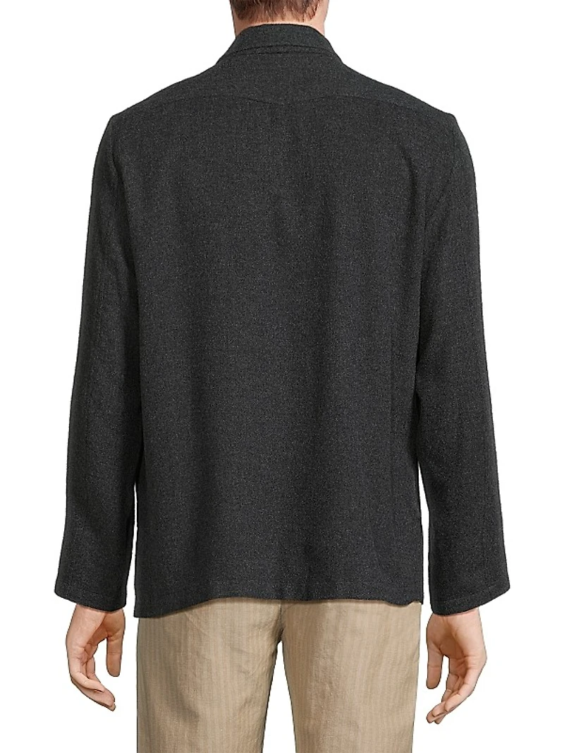 Florida Wool-Silk Shirt Jacket