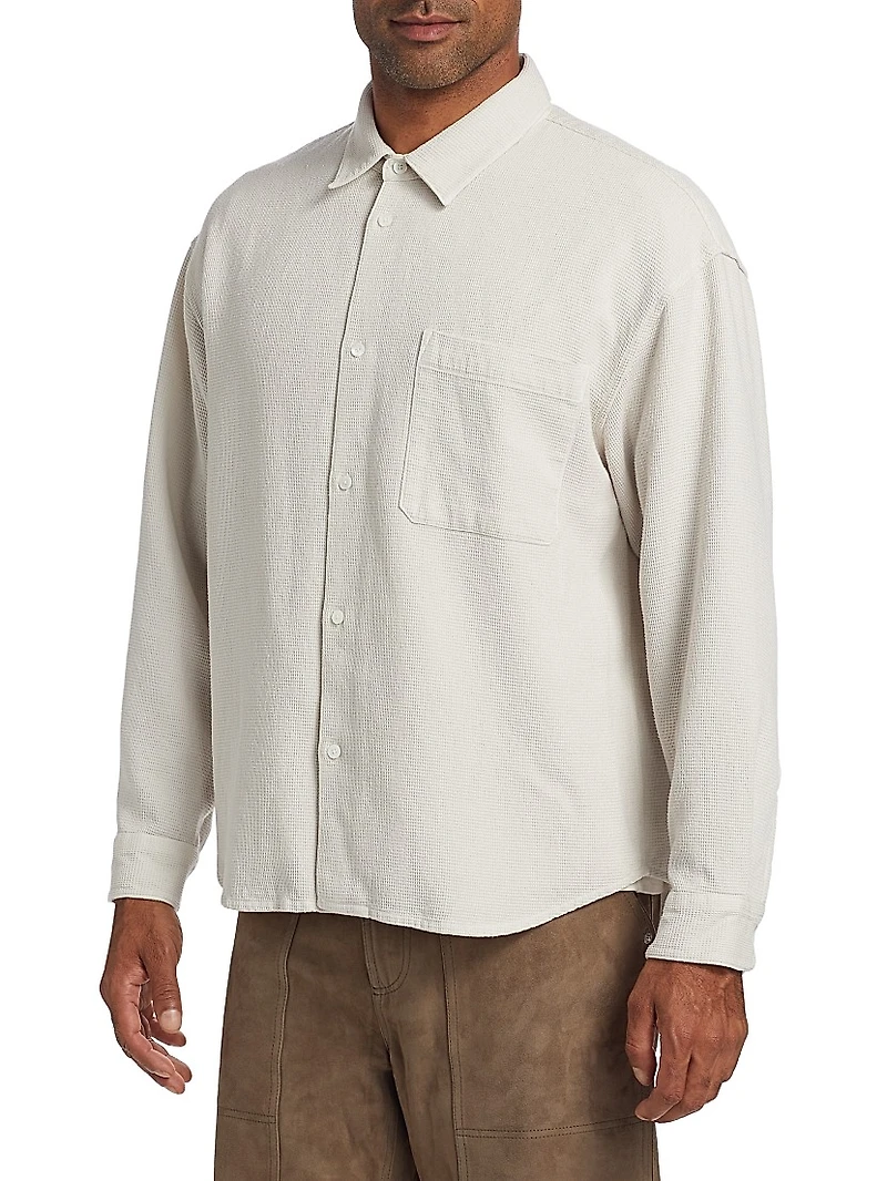 Waffle Textured Overshirt