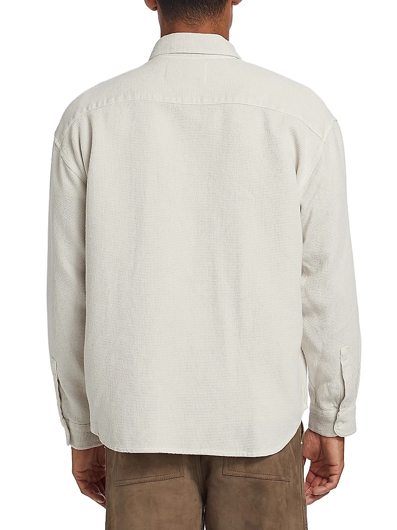 Waffle Textured Overshirt