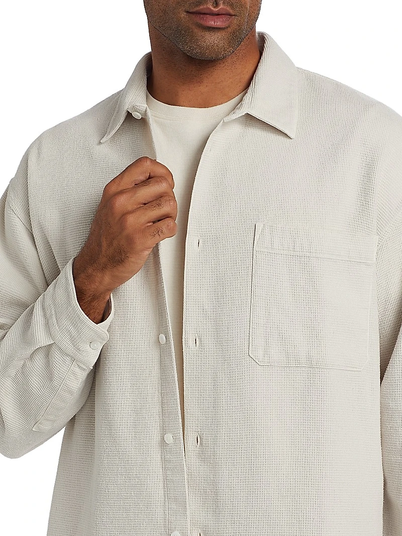 Waffle Textured Overshirt