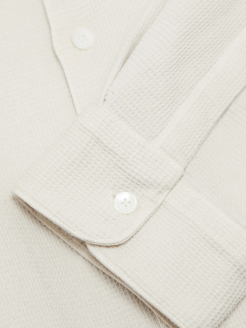 Waffle Textured Overshirt