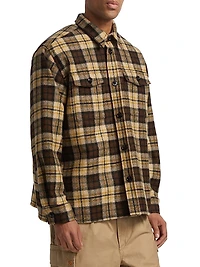 Check Cotton Knit Overshirt