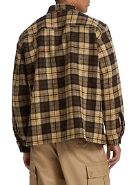 Check Cotton Knit Overshirt