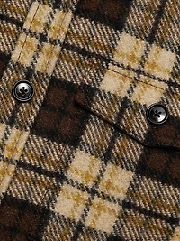 Check Cotton Knit Overshirt