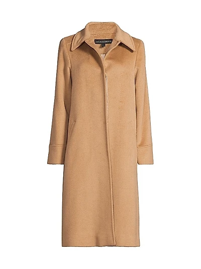 Camel Hair Button-Front Coat