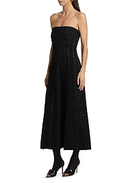 Dennison Laces Bustier Midi-Dress