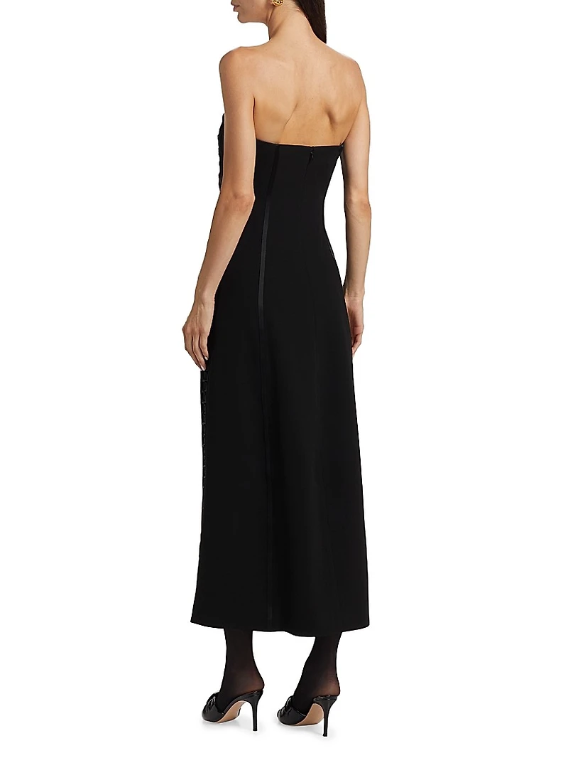 Dennison Laces Bustier Midi-Dress