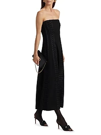 Dennison Laces Bustier Midi-Dress