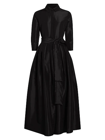 Julip Sateen Belted Shirt Gown