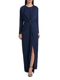 Maisie Jersey Twist Maxi Dress