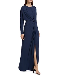 Maisie Jersey Twist Maxi Dress