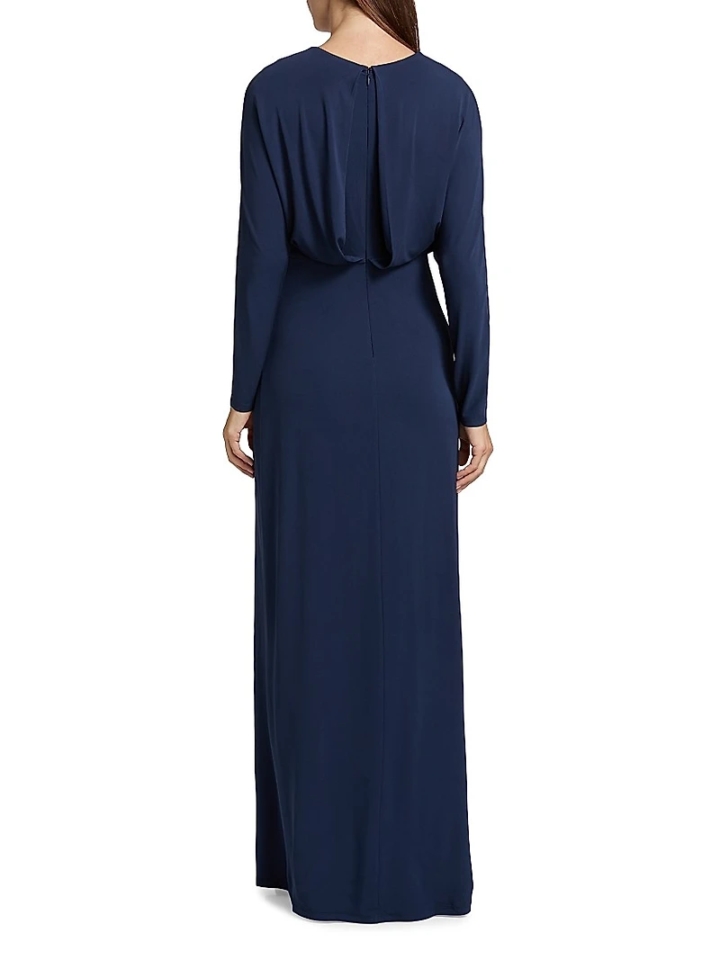 Maisie Jersey Twist Maxi Dress