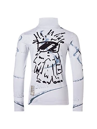 Little Boy's & 'Never Stop Learning' Half-Zip Pullover