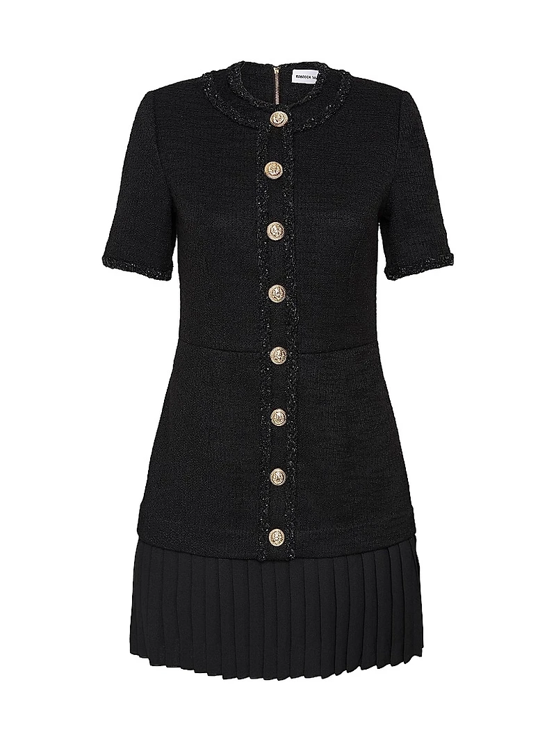 Margo Boucle Short-Sleeve Minidress