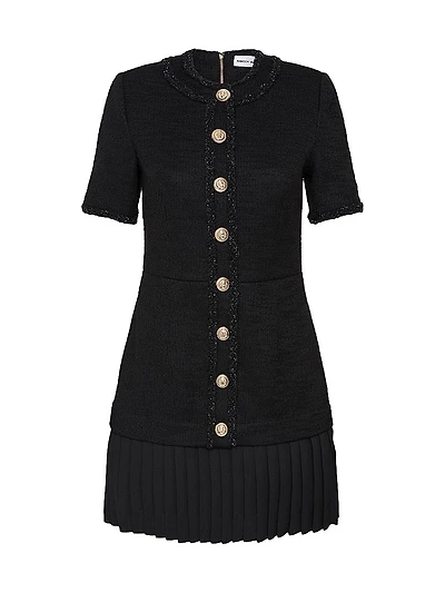 Margo Boucle Short-Sleeve Minidress