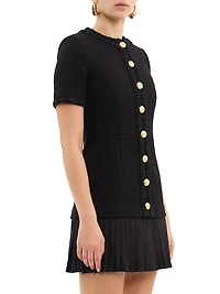 Margo Boucle Short-Sleeve Minidress