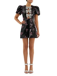 Miya Sequined Bow Minidress