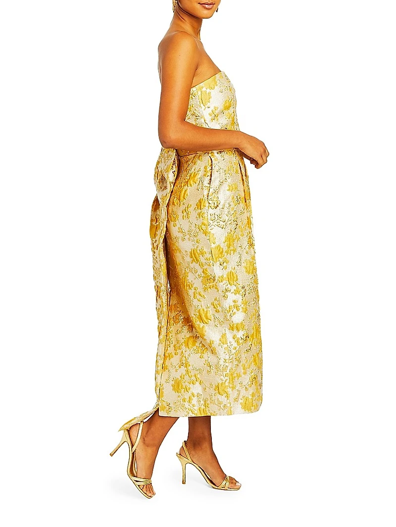 Lorena Floral Jacquard Gown