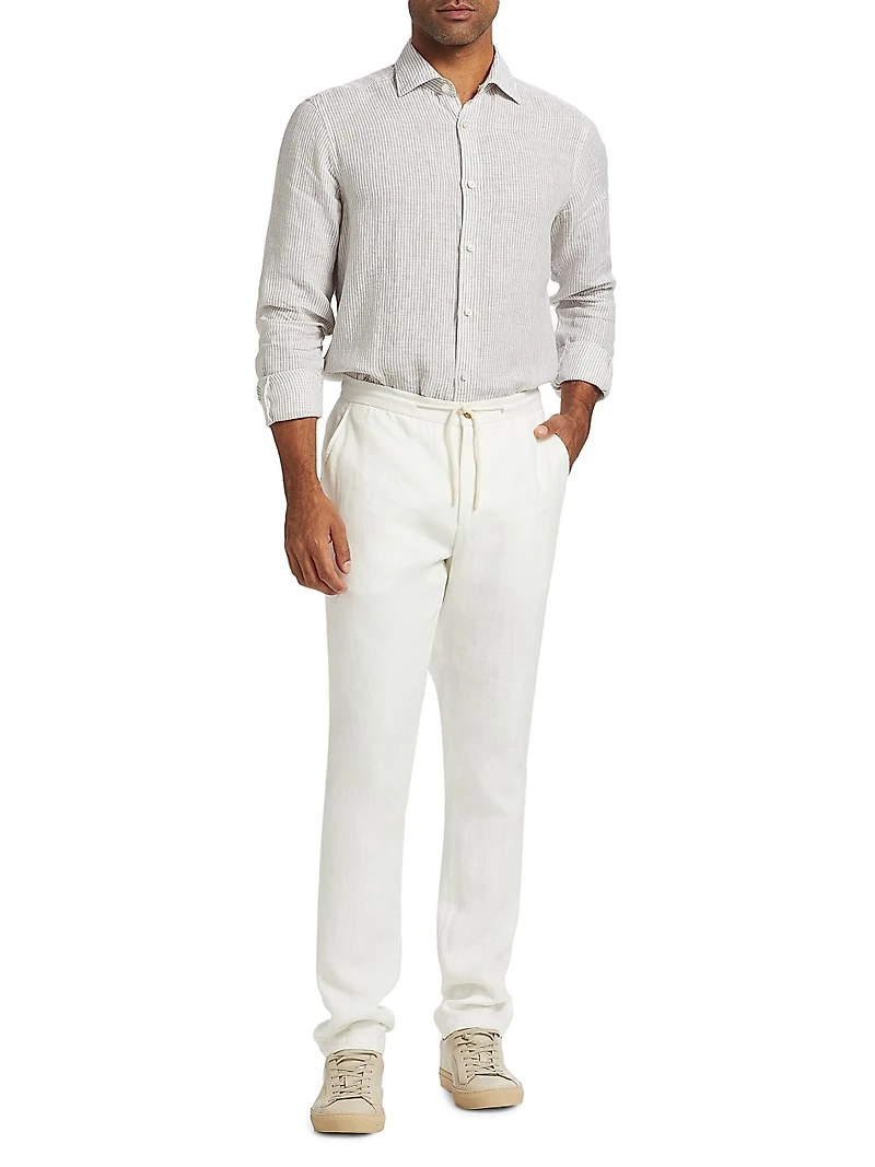 COLLECTION Linen Drawstring Trousers