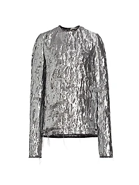 Metallic Cloque Top