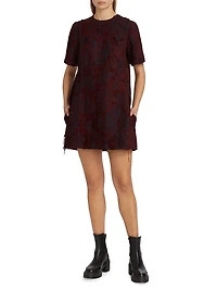 Chenille Jacquard Shift Minidress