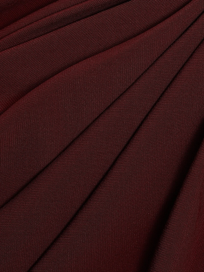 Shirred Jersey Midi-Dress