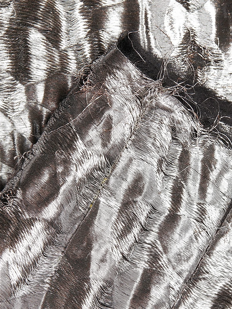 Metallic Jacquard Midi-Skirt