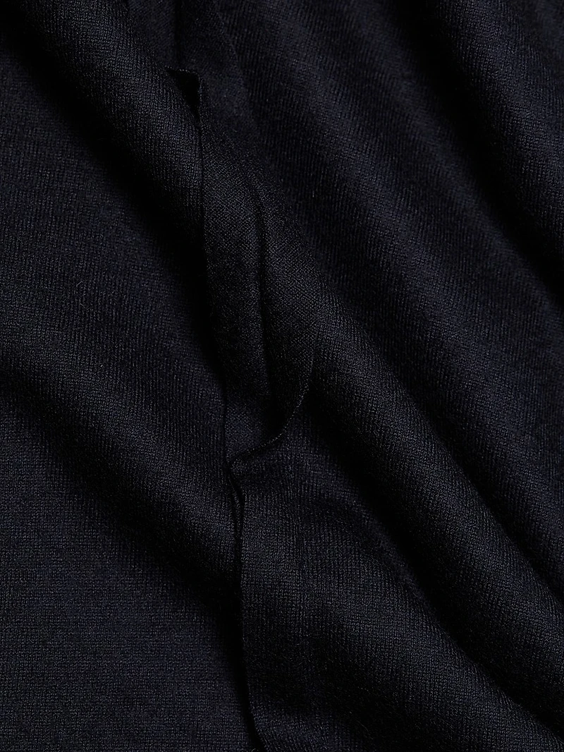 Draped Wool Jersey Maxi Dress