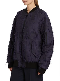 Fray Jacquard Bomber Jacket