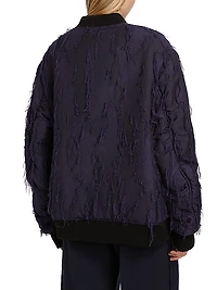 Fray Jacquard Bomber Jacket