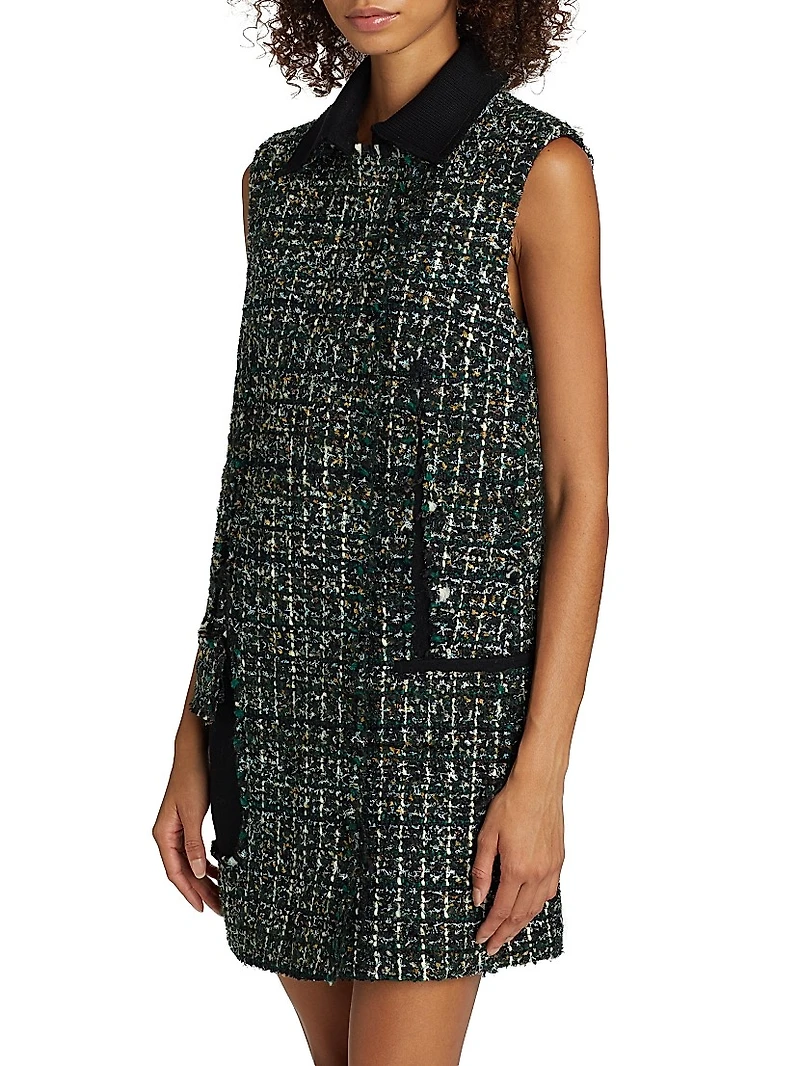 Collared Tweed Minidress