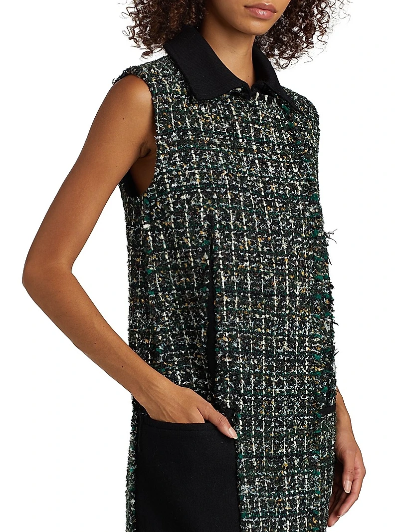 Collared Tweed Minidress