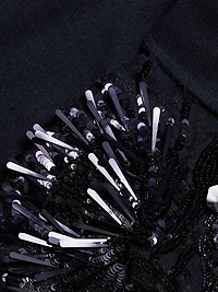 Embellished Wool Button-Up Shirt