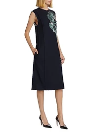 Floral Embellished Shift Dress