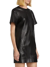 Leather Shift Minidress