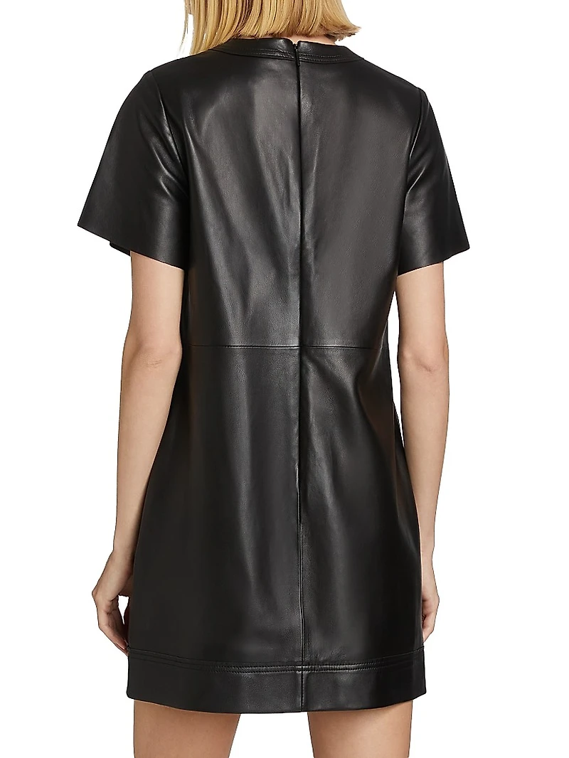 Leather Shift Minidress