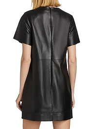 Leather Shift Minidress