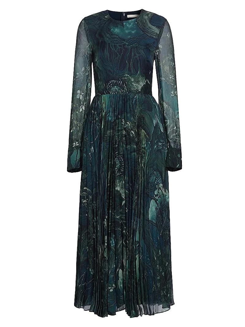 Printed Chiffon Maxi Dress