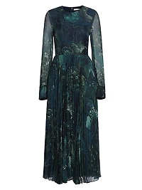 Printed Chiffon Maxi Dress