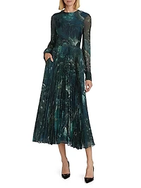Printed Chiffon Maxi Dress