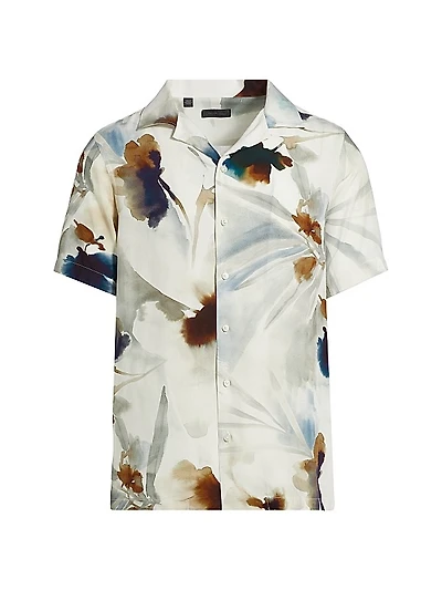 COLLECTION Watercolor Floral Camp Shirt