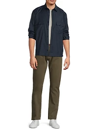 COLLECTION Solid Wool Woven Overshirt