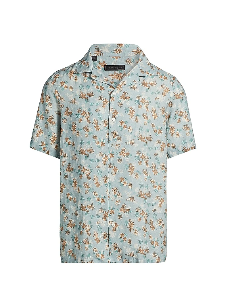 COLLECTION Floral Linen Camp Shirt
