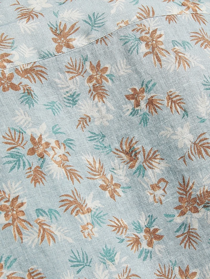 COLLECTION Floral Linen Camp Shirt