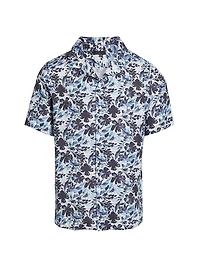 COLLECTION Floral Linen-Blend Camp Shirt